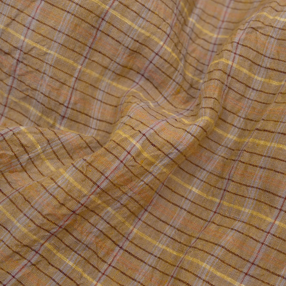 Sherbert Plaid Stonewashed Linen